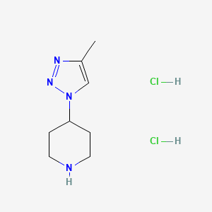 molecular formula C8H16Cl2N4 B2697416 4-(4-Methyltriazol-1-yl)piperidine;dihydrochloride CAS No. 2567502-72-9