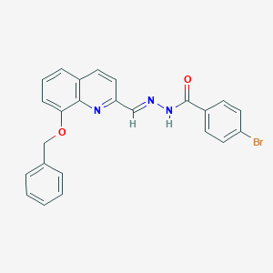 molecular formula C24H18BrN3O2 B269742 N'-{[8-(benzyloxy)-2-quinolinyl]methylene}-4-bromobenzohydrazide 