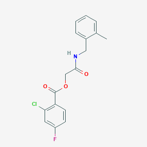 B2697422 2-((2-Methylbenzyl)amino)-2-oxoethyl 2-chloro-4-fluorobenzoate CAS No. 1794844-92-0