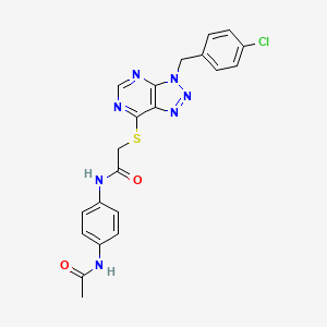 N-(4-acetamidophenyl)-2-((3-(4-chlorobenzyl)-3H-[1,2,3]triazolo[4,5-d]pyrimidin-7-yl)thio)acetamide
