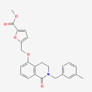 Methyl 5-[[2-[(3-methylphenyl)methyl]-1-oxo-3,4-dihydroisoquinolin-5-yl]oxymethyl]furan-2-carboxylate