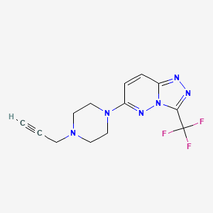 molecular formula C13H13F3N6 B2697450 1-(Prop-2-yn-1-yl)-4-[3-(trifluoromethyl)-[1,2,4]triazolo[4,3-b]pyridazin-6-yl]piperazine CAS No. 1197779-45-5