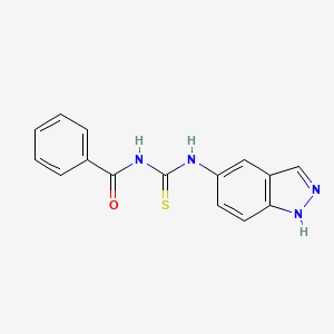 molecular formula C15H12N4OS B2697455 N-(1H-indazol-5-ylcarbamothioyl)benzamide CAS No. 497060-10-3