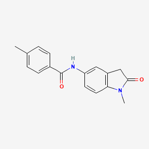 4-methyl-N-(1-methyl-2-oxoindolin-5-yl)benzamide