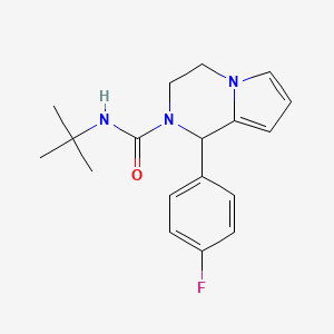 molecular formula C18H22FN3O B2697462 N~2~-(tert-butyl)-1-(4-fluorophenyl)-3,4-dihydropyrrolo[1,2-a]pyrazine-2(1H)-carboxamide CAS No. 900001-48-1