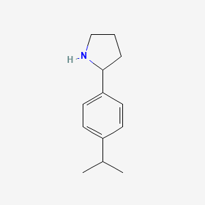 molecular formula C13H19N B2697467 2-[4-(Propan-2-yl)phenyl]pyrrolidine CAS No. 881040-01-3