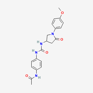 molecular formula C20H22N4O4 B2697474 N-(4-(3-(1-(4-methoxyphenyl)-5-oxopyrrolidin-3-yl)ureido)phenyl)acetamide CAS No. 894032-58-7