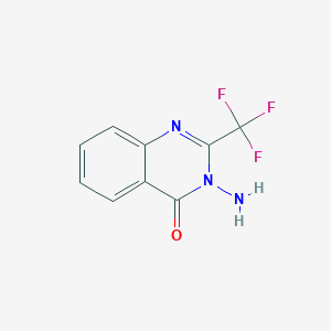 molecular formula C9H6F3N3O B2697480 3-amino-2-(trifluoromethyl)-4(3H)-quinazolinone CAS No. 152062-96-9