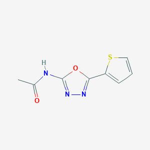 molecular formula C8H7N3O2S B2697481 N-(5-thiophen-2-yl-1,3,4-oxadiazol-2-yl)acetamide CAS No. 27049-77-0