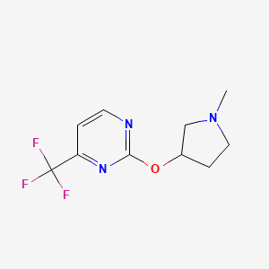 molecular formula C10H12F3N3O B2697499 2-[(1-Methylpyrrolidin-3-yl)oxy]-4-(trifluoromethyl)pyrimidine CAS No. 2201614-51-7