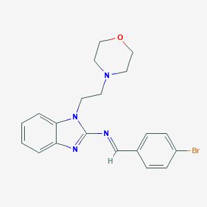molecular formula C20H21BrN4O B269750 N-(4-bromobenzylidene)-N-{1-[2-(4-morpholinyl)ethyl]-1H-benzimidazol-2-yl}amine 