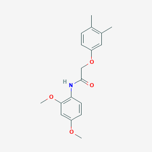 molecular formula C18H21NO4 B2697503 N-(2,4-二甲氧苯基)-2-(3,4-二甲基苯氧基)乙酰胺 CAS No. 303990-07-0