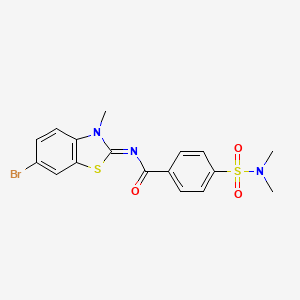 (E)-N-(6-bromo-3-methylbenzo[d]thiazol-2(3H)-ylidene)-4-(N,N-dimethylsulfamoyl)benzamide