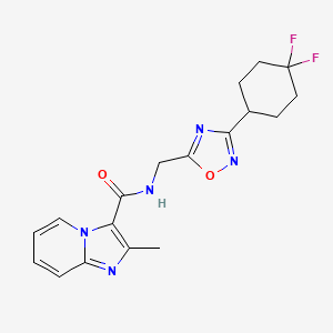 N-((3-(4,4-difluorocyclohexyl)-1,2,4-oxadiazol-5-yl)methyl)-2-methylimidazo[1,2-a]pyridine-3-carboxamide