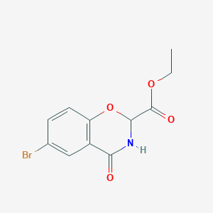 molecular formula C11H10BrNO4 B2697515 乙酸乙酯 6-溴-4-氧代-3,4-二氢-2H-苯并[e][1,3]噁嗪-2-羧酸酯 CAS No. 30482-66-7