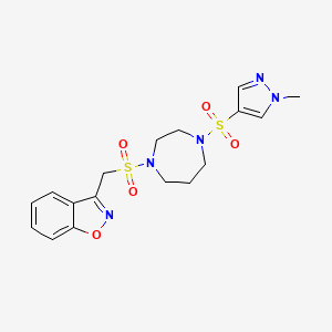 3-(((4-((1-methyl-1H-pyrazol-4-yl)sulfonyl)-1,4-diazepan-1-yl)sulfonyl)methyl)benzo[d]isoxazole