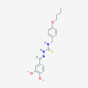 molecular formula C21H27N3O3S B269752 3,4-dimethoxybenzaldehyde N-(4-butoxybenzyl)thiosemicarbazone 