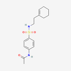 molecular formula C16H22N2O3S B2697520 N-(4-{[2-(cyclohex-1-en-1-yl)ethyl]sulfamoyl}phenyl)acetamide CAS No. 431894-62-1