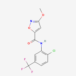 N-(2-chloro-5-(trifluoromethyl)phenyl)-3-methoxyisoxazole-5-carboxamide