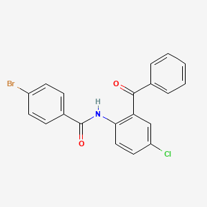 molecular formula C20H13BrClNO2 B2697535 N-(2-benzoyl-4-chlorophenyl)-4-bromobenzamide CAS No. 313274-84-9