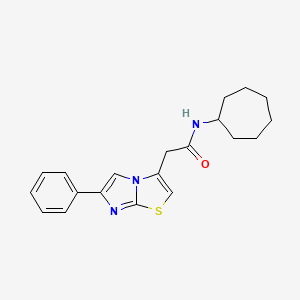 molecular formula C20H23N3OS B2697537 1-(4-Methoxybenzoyl)-3-(5-phenyl-1,3,4-oxadiazol-2-yl)piperidine CAS No. 897459-69-7