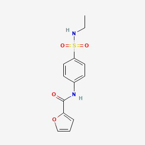 molecular formula C13H14N2O4S B2697540 N-[4-(乙基磺酰)苯基]呋喃-2-甲酰胺 CAS No. 853744-73-7