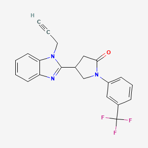 4-(1-(prop-2-yn-1-yl)-1H-benzo[d]imidazol-2-yl)-1-(3-(trifluoromethyl)phenyl)pyrrolidin-2-one