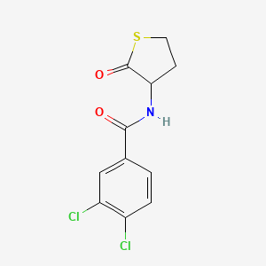 molecular formula C11H9Cl2NO2S B2697546 3,4-dichloro-N-(2-oxothiolan-3-yl)benzamide CAS No. 321521-89-5