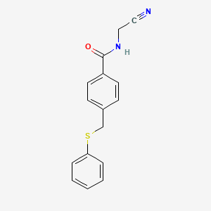 molecular formula C16H14N2OS B2697554 N-(Cyanomethyl)-4-(phenylsulfanylmethyl)benzamide CAS No. 1091568-75-0