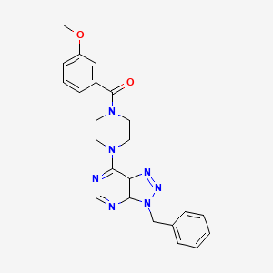 molecular formula C23H23N7O2 B2697556 (4-(3-benzyl-3H-[1,2,3]triazolo[4,5-d]pyrimidin-7-yl)piperazin-1-yl)(3-methoxyphenyl)methanone CAS No. 920389-55-5