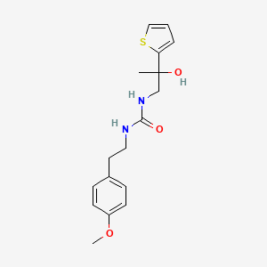 molecular formula C17H22N2O3S B2697559 1-(2-Hydroxy-2-(thiophen-2-yl)propyl)-3-(4-methoxyphenethyl)urea CAS No. 1351653-86-5