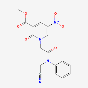 methyl 1-[2-[N-(cyanomethyl)anilino]-2-oxoethyl]-5-nitro-2-oxopyridine-3-carboxylate