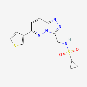 N-((6-(thiophen-3-yl)-[1,2,4]triazolo[4,3-b]pyridazin-3-yl)methyl)cyclopropanesulfonamide