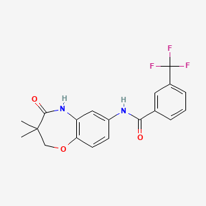 N-(3,3-dimethyl-4-oxo-2,3,4,5-tetrahydrobenzo[b][1,4]oxazepin-7-yl)-3-(trifluoromethyl)benzamide