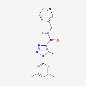 molecular formula C18H19N5O B2697586 1-(3,5-dimethylphenyl)-5-methyl-N-(pyridin-3-ylmethyl)-1H-1,2,3-triazole-4-carboxamide CAS No. 950244-30-1