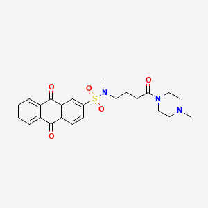 molecular formula C24H27N3O5S B2697587 N-methyl-N-(4-(4-methylpiperazin-1-yl)-4-oxobutyl)-9,10-dioxo-9,10-dihydroanthracene-2-sulfonamide CAS No. 923256-57-9
