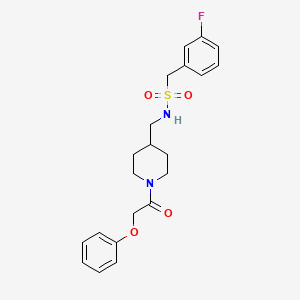 1-(3-fluorophenyl)-N-((1-(2-phenoxyacetyl)piperidin-4-yl)methyl)methanesulfonamide