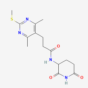 3-(4,6-Dimethyl-2-methylsulfanylpyrimidin-5-yl)-N-(2,6-dioxopiperidin-3-yl)propanamide