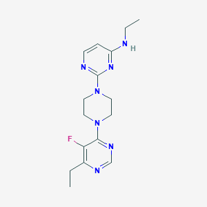N-Ethyl-2-[4-(6-ethyl-5-fluoropyrimidin-4-yl)piperazin-1-yl]pyrimidin-4-amine