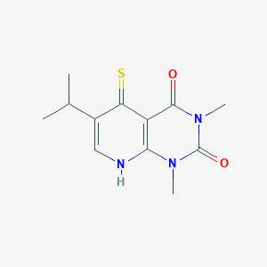 molecular formula C12H15N3O2S B2697600 6-isopropyl-5-mercapto-1,3-dimethylpyrido[2,3-d]pyrimidine-2,4(1H,3H)-dione CAS No. 899941-05-0