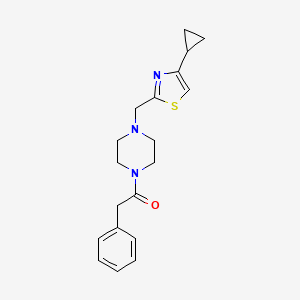 1-(4-((4-Cyclopropylthiazol-2-yl)methyl)piperazin-1-yl)-2-phenylethanone