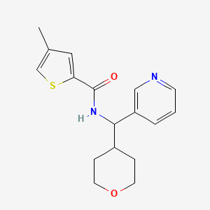 4-methyl-N-(pyridin-3-yl(tetrahydro-2H-pyran-4-yl)methyl)thiophene-2-carboxamide