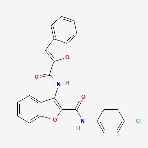 molecular formula C24H15ClN2O4 B2697614 3-(benzofuran-2-carboxamido)-N-(4-chlorophenyl)benzofuran-2-carboxamide CAS No. 887896-31-3