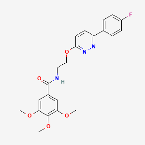 molecular formula C22H22FN3O5 B2697615 N-(2-{[6-(4-氟苯基)吡啶-3-基]氧基}乙基)-3,4,5-三甲氧基苯甲酰胺 CAS No. 920248-54-0