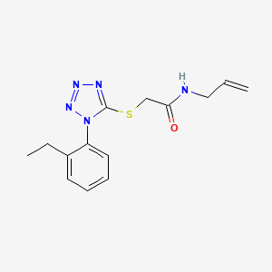 molecular formula C14H17N5OS B2697637 2-{[1-(2-ethylphenyl)-1H-tetrazol-5-yl]sulfanyl}-N-(prop-2-en-1-yl)acetamide CAS No. 878701-95-2