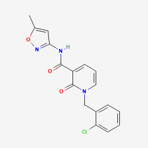 molecular formula C17H14ClN3O3 B2697638 1-(2-chlorobenzyl)-N-(5-methylisoxazol-3-yl)-2-oxo-1,2-dihydropyridine-3-carboxamide CAS No. 933239-00-0