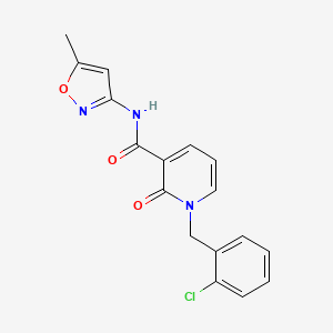 molecular formula C17H14ClN3O3 B2697638 1-[(2-chlorophenyl)methyl]-N-(5-methyl-1,2-oxazol-3-yl)-2-oxo-1,2-dihydropyridine-3-carboxamide CAS No. 933239-00-0