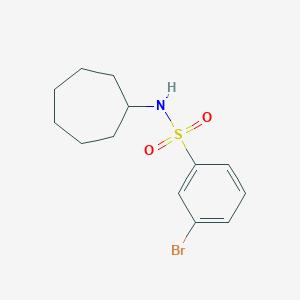 molecular formula C13H18BrNO2S B269764 3-bromo-N-cycloheptylbenzenesulfonamide 