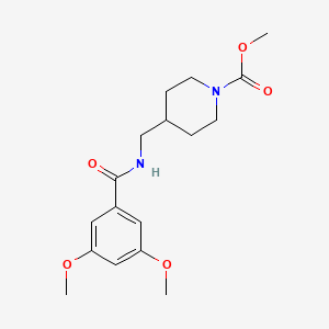 molecular formula C17H24N2O5 B2697641 甲基4-((3,5-二甲氧基苯甲酰胺)甲基)哌啶-1-羧酸甲酯 CAS No. 1235020-72-0