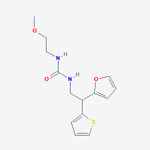 molecular formula C14H18N2O3S B2697652 1-[2-(呋喃-2-基)-2-(噻吩-2-基)乙基]-3-(2-甲氧基乙基)脲 CAS No. 2097865-70-6